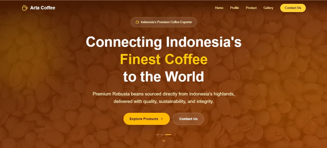 Arta Coffee Website